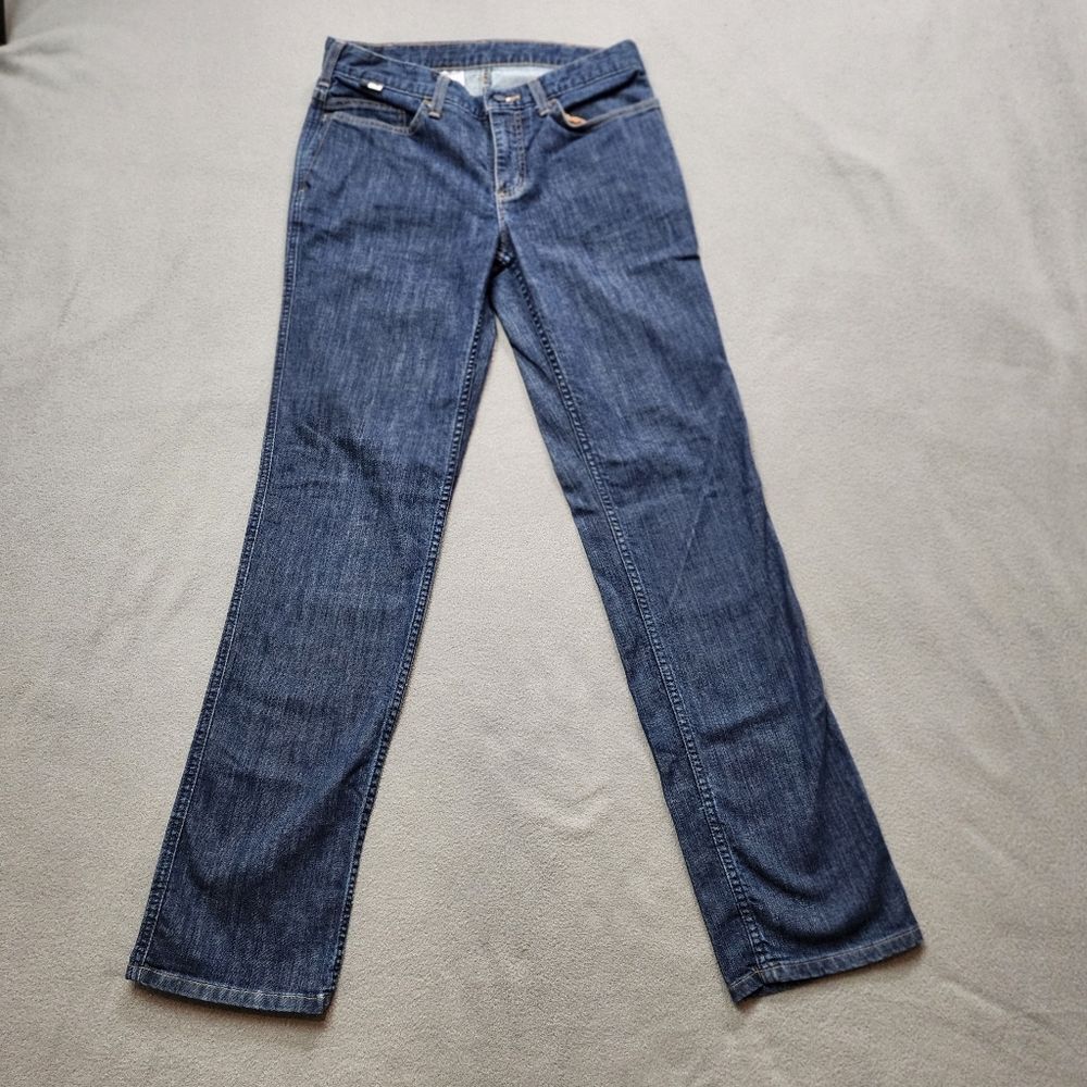 CARHARTT Flame Resistant Jeans FR Women's Dark Rugged Jeans Size 8 Tall